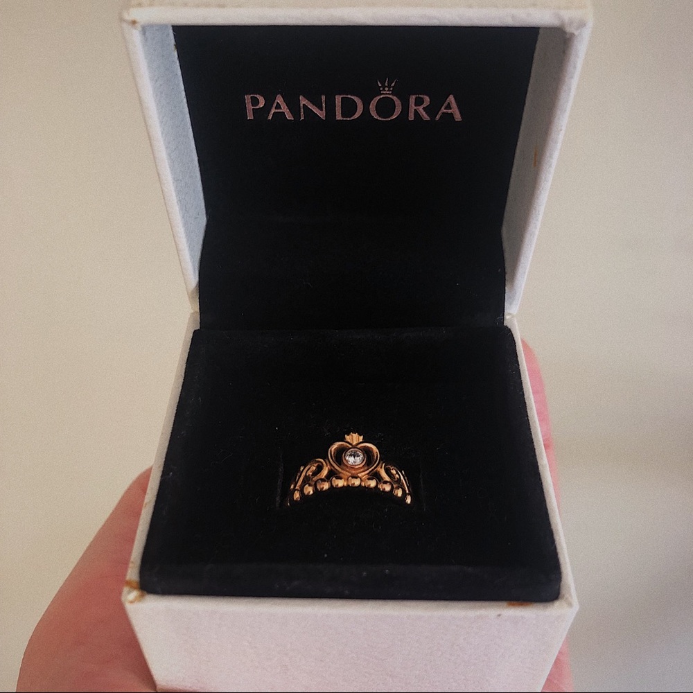 Size 4.5, Pandora, Princess Tiara Crown Ring